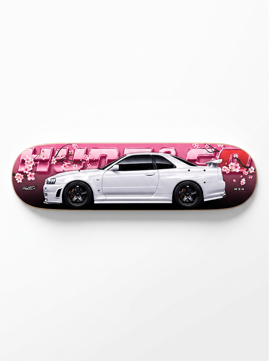 R34 GTR Skateboard Deck
