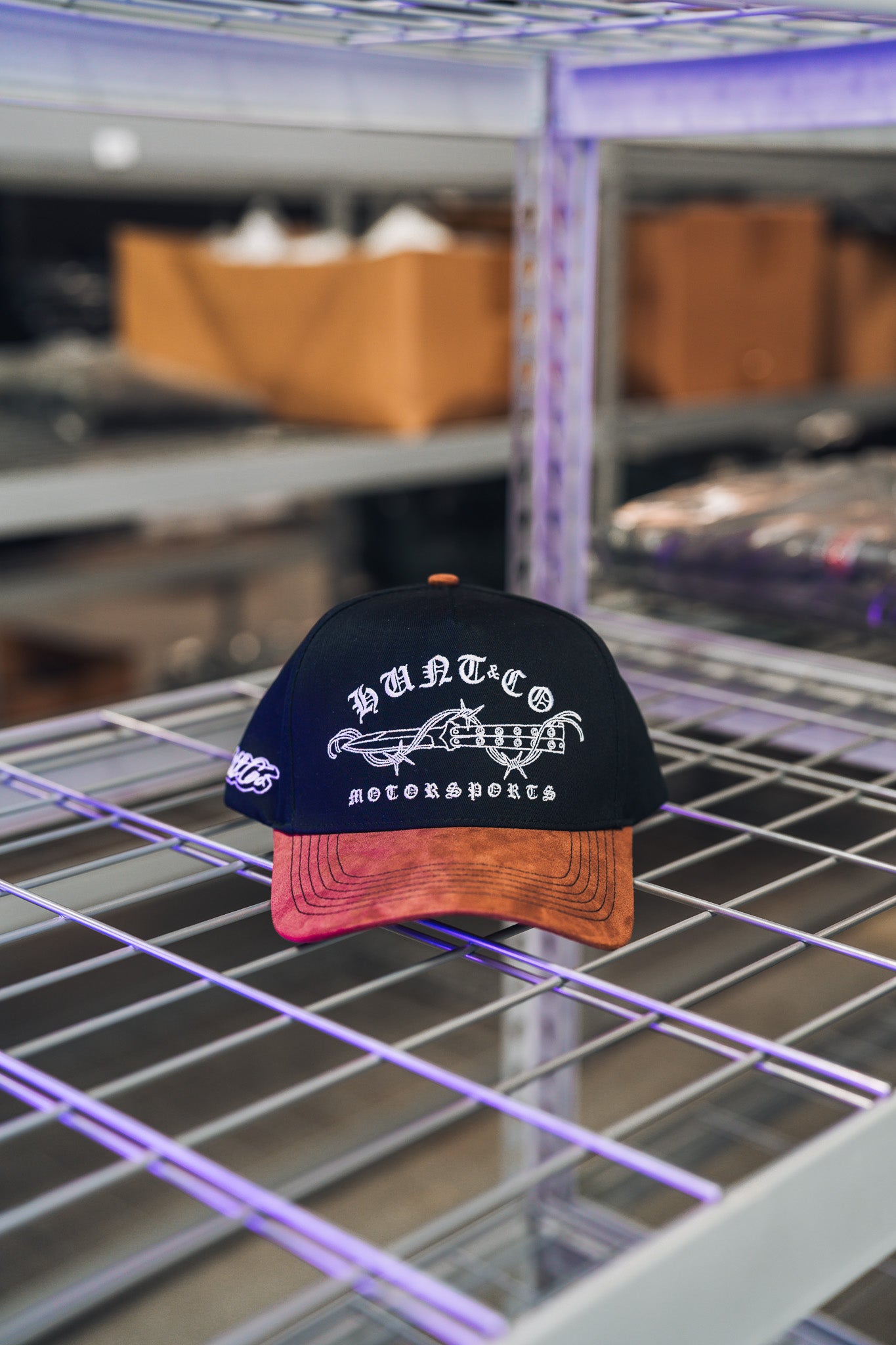 Motorsports Brown Suede Hat
