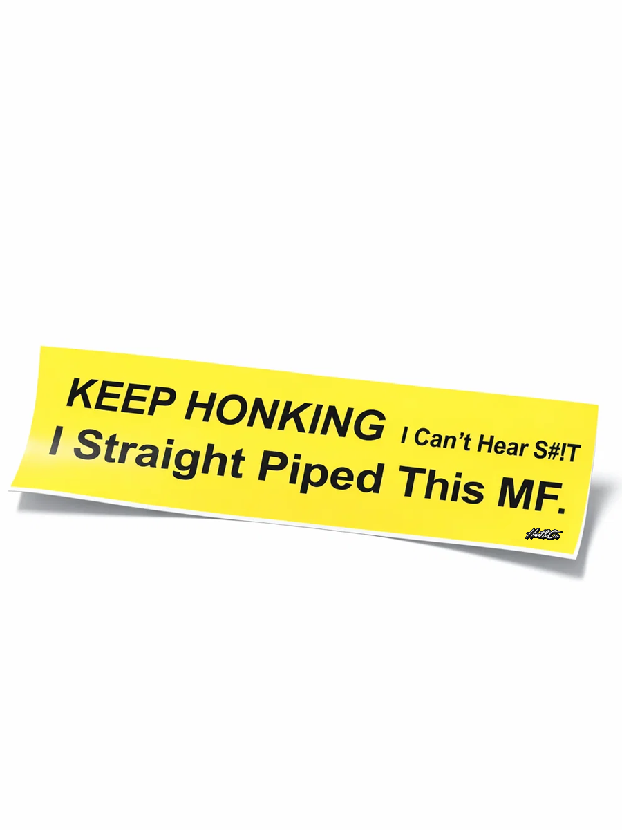 Straight Piped Sticker
