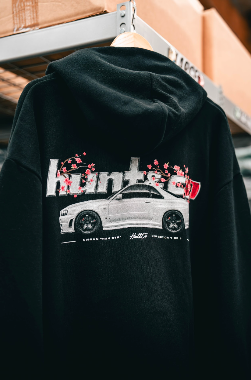 R34 Cherry Blossom Black Sweatshirt