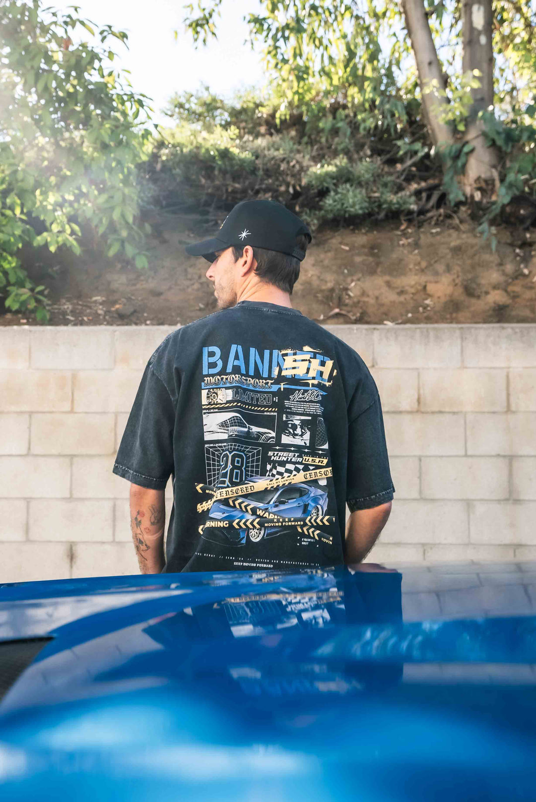 Banned StreetHunter Tee - Black Mineral Wash – thehuntandcompany