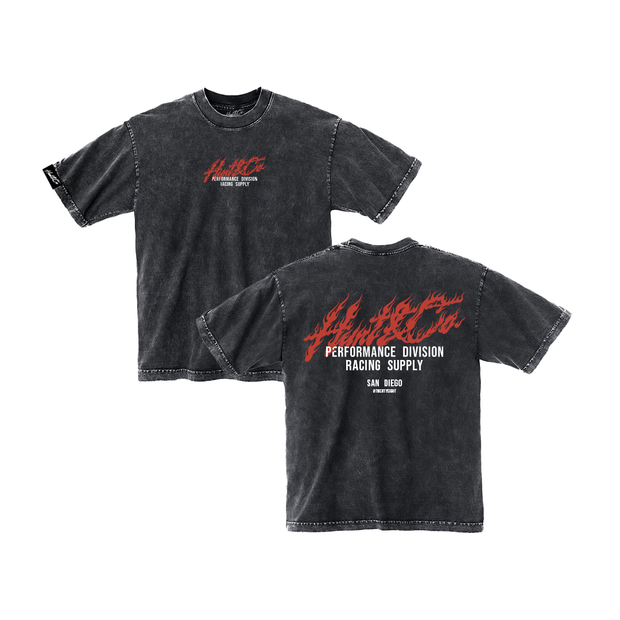 Flame Tee - Black Mineral Wash