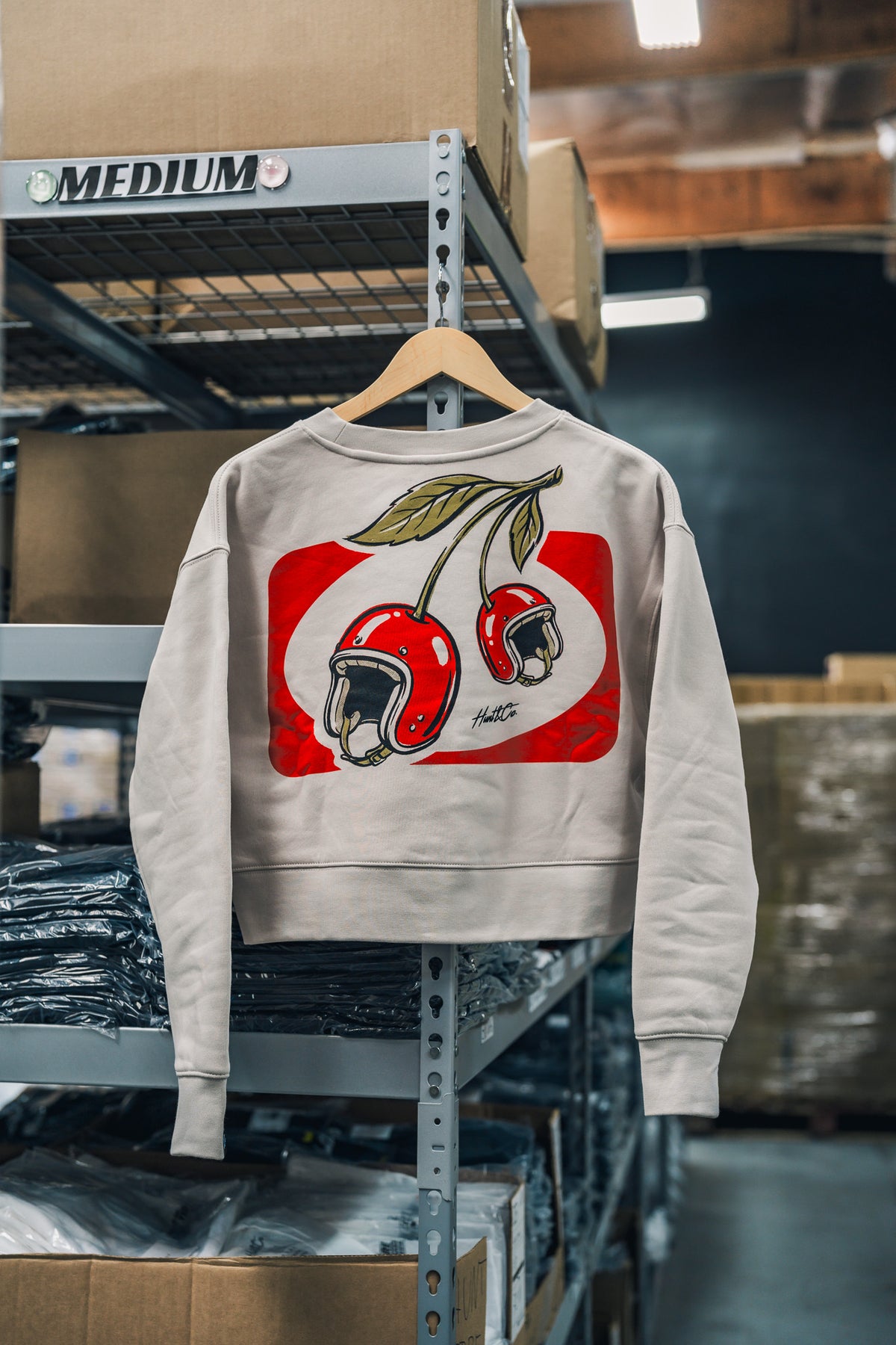 Cherry Helmet Women's Cropped Crewneck