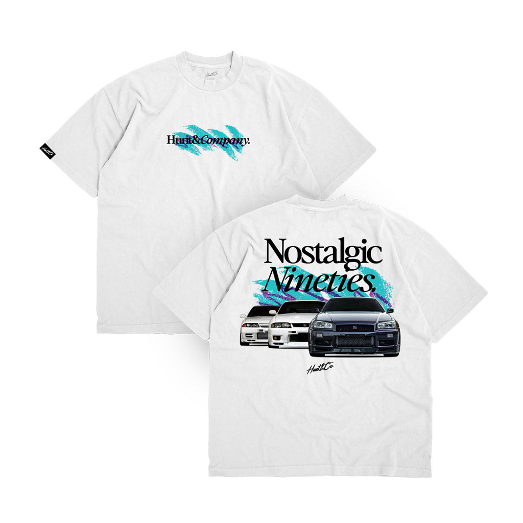 PRE-ORDER* Nostalgic Nineties Tee - White – thehuntandcompany