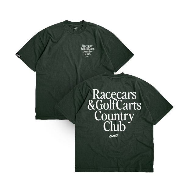 Racecars & Golf Carts Country Club Tee - Green