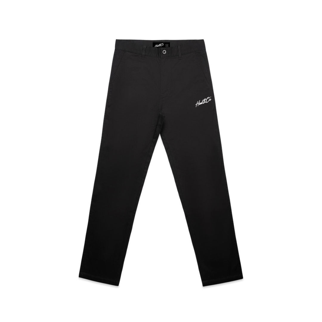 Chino Straight Leg Pants - Black – thehuntandcompany