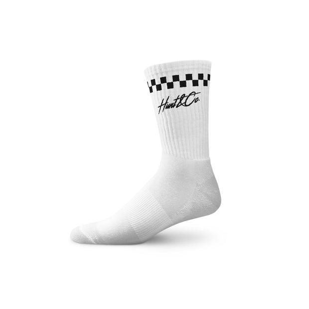 Checkered Slant Logo Socks
