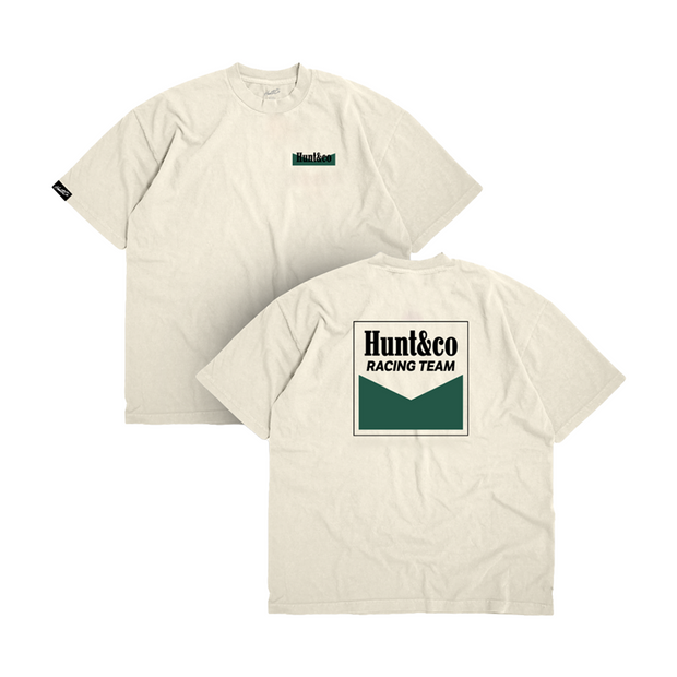 Heritage Cream Tee - Green Logo