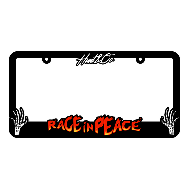 License Plate Frame - Race in Peace